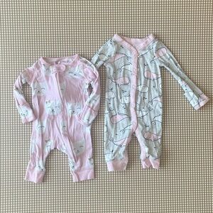 Carter’s Set of 2 newborn footless pajamas